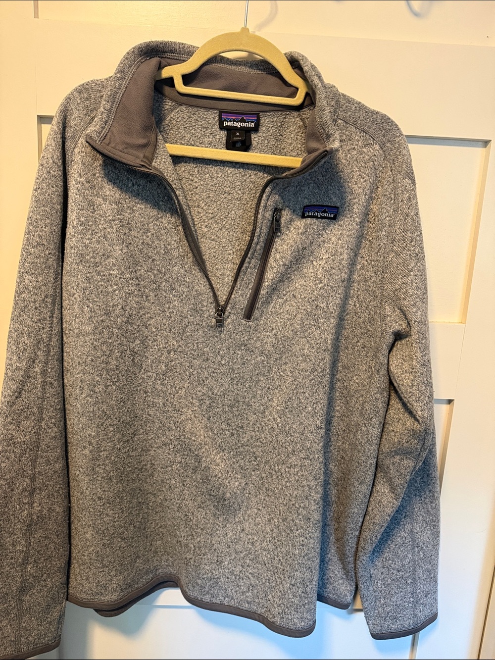 Patagonia Men's Heather Gray Quarter-Zip Fleece Pullover